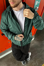 Men's Zipper windbreaker in dark green color Reload 8031462 photo №6