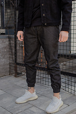 Джинсовые штаны джоггеры на манжетах с накладными карманами Without 8048462 фото №2