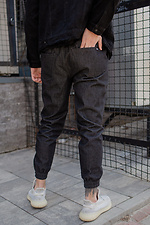 Джинсовые штаны джоггеры на манжетах с накладными карманами Without 8048462 фото №5