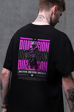 Men's Oversized T-shirt with Dimension Black Print Without 8049462 photo №2