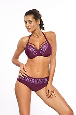 Lilac one-piece swimsuit with push-up bra and high bottoms Marko 4024463 photo №3