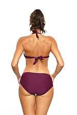 Lilac one-piece swimsuit with push-up bra and high bottoms Marko 4024463 photo №4