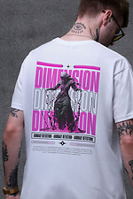 Men's Oversized T-Shirt with Dimension White Print Without 8049464 photo №2