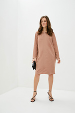 Office suede oversized midi dress with long sleeves Garne 3039465 photo №2