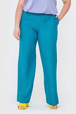 Вільні літні штани IVVA лляні синього кольору Garne 3040465 фото №1