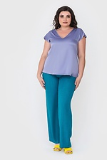 Вільні літні штани IVVA лляні синього кольору Garne 3040465 фото №2