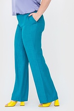 Свободные летние брюки IVVA льняные синего цвета Garne 3040465 фото №4