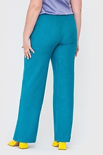 Свободные летние брюки IVVA льняные синего цвета Garne 3040465 фото №5