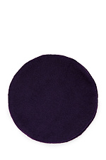 Warm autumn beret ELEN purple color with a patch Garne 3500465 photo №2