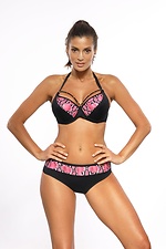 Black one-piece swimsuit with push-up bra and high bottoms Marko 4024465 photo №2