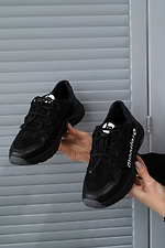 Дитячі шкіряні кросівки чорного кольору на кожен день  8018465 фото №2