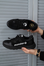 Children's black leather sneakers for every day  8018465 photo №3