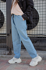 Blue Oversized High Rise Mom Jeans Without 8048465 photo №2
