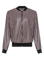 Damen-Bomberjacke SOFO aus Öko-Leder in der Farbe Graphit. Garne 3041466 Foto №11