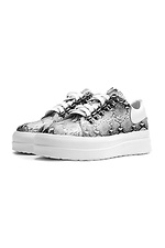 High platform python leather high top sneakers  4205466 photo №3