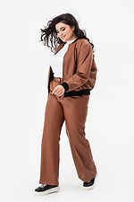 Damen-Bomberjacke SOFO aus braunem Öko-Leder. Garne 3041467 Foto №12