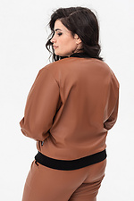 Women's SOFO bomber jacket made of brown eco-leather. Garne 3041467 photo №14