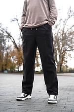 Bequeme, gefütterte Herren-Wollhose, Schwarz Teamv 8034467 Foto №3