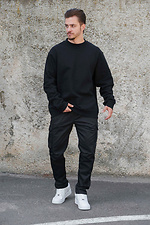 Isoliertes Oversize-Sweatshirt für Herren auf Fleece Solo Schwarz Without 8055467 Foto №2