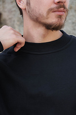 Isoliertes Oversize-Sweatshirt für Herren auf Fleece Solo Schwarz Without 8055467 Foto №6