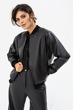 Women's SOFO bomber jacket in black eco-leather Garne 3041468 photo №1