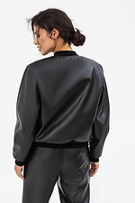 Damen-Bomberjacke SOFO aus schwarzem Öko-Leder Garne 3041468 Foto №4