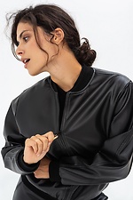 Women's SOFO bomber jacket in black eco-leather Garne 3041468 photo №5