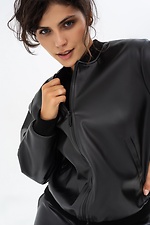 Women's SOFO bomber jacket in black eco-leather Garne 3041468 photo №6