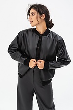 Women's SOFO bomber jacket in black eco-leather Garne 3041468 photo №14