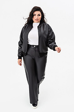 Damen-Bomberjacke SOFO aus schwarzem Öko-Leder Garne 3041468 Foto №17