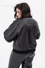 Damen-Bomberjacke SOFO aus schwarzem Öko-Leder Garne 3041468 Foto №18