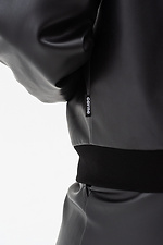 Damen-Bomberjacke SOFO aus schwarzem Öko-Leder Garne 3041468 Foto №19
