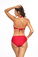 Burgundy one-piece swimsuit with push-up bra and high bottoms Marko 4024468 photo №4