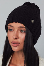 Женская шапка SAGO LUSH черная Garne 4496468 фото №1