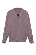 TEONA wool blend bomber jacket with purple buttons Garne 3041469 photo №14