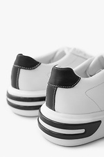 Белые кожаные кроссовки на платформе  4205469 фото №6