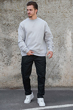 Übergroßes, isoliertes Fleece-Sweatshirt für Herren Solo Grau Without 8055469 Foto №2