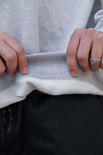 Übergroßes, isoliertes Fleece-Sweatshirt für Herren Solo Grau Without 8055469 Foto №8