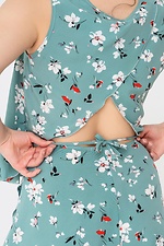 Summer women's suit DELFINA from soft: top with open back, long wrap skirt Garne 3040470 photo №4