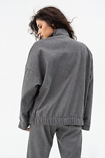 TEONA wool blend bomber jacket with snap buttons in gray Garne 3041470 photo №3