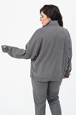 TEONA wool blend bomber jacket with snap buttons in gray Garne 3041470 photo №9