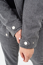 TEONA wool blend bomber jacket with snap buttons in gray Garne 3041470 photo №11