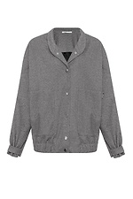 TEONA wool blend bomber jacket with snap buttons in gray Garne 3041470 photo №12