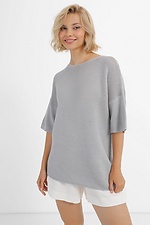 Gray knitted jumper with short sleeves  4038470 photo №1