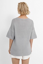 Grauer Strickpullover mit kurzen Ärmeln Sewel 4038470 Foto №3