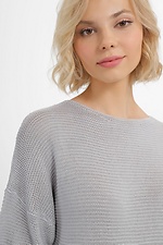 Gray knitted jumper with short sleeves  4038470 photo №4