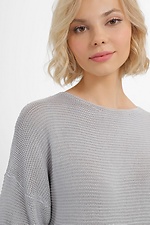 Grauer Strickpullover mit kurzen Ärmeln Sewel 4038470 Foto №4