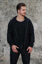 Isolierter Kapuzenpullover mit Reißverschluss für Herren, Fleece, Reißverschluss, Kane, Schwarz Without 8055471 Foto №2