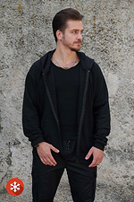 Isolierter Kapuzenpullover mit Reißverschluss für Herren, Fleece, Reißverschluss, Kane, Schwarz Without 8055471 Foto №2