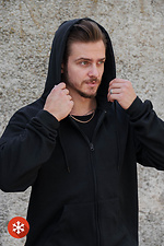 Isolierter Kapuzenpullover mit Reißverschluss für Herren, Fleece, Reißverschluss, Kane, Schwarz Without 8055471 Foto №4